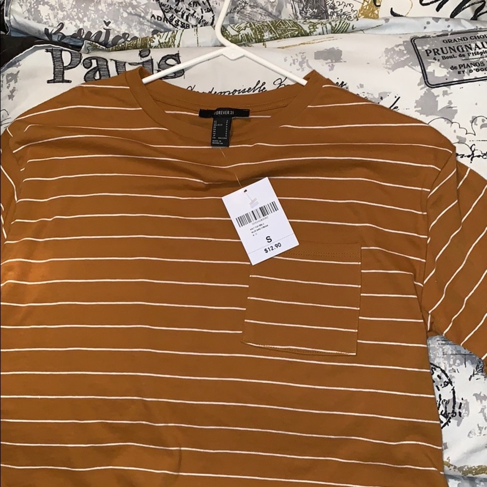 Forever 21 cropped strip shirt